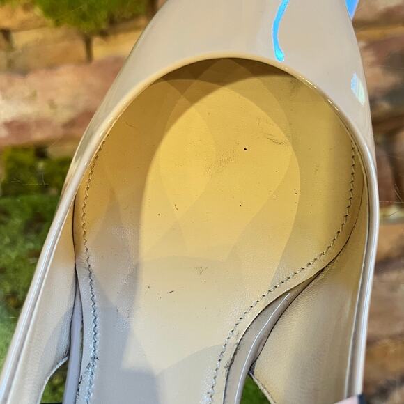 PRADA Nude Patent Pointed Sling Back Pumps SZ 36.5 (6.5 US) - Picture 8 of 9